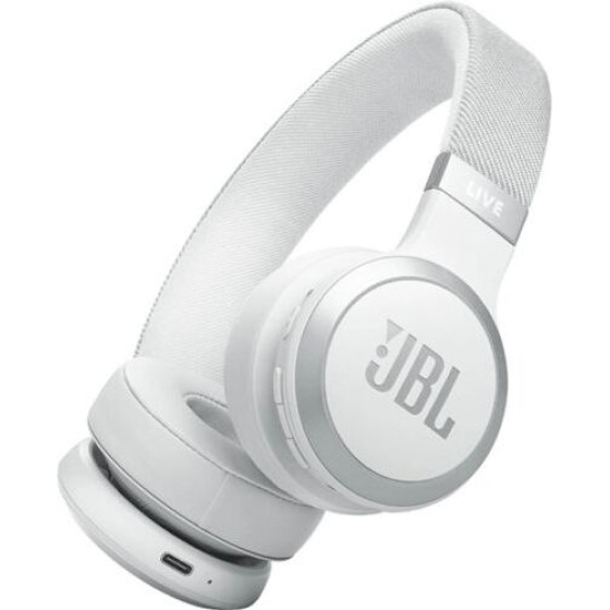 JBL Live 670NC Bluetooth Wireless On-Ear Headphones White Eu - (JBLLIVE670NCWHT)