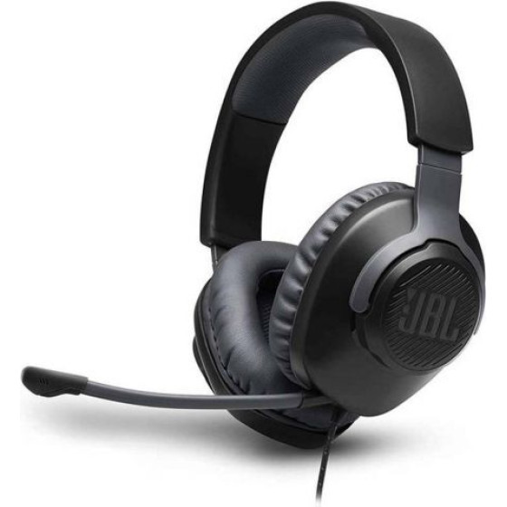 JBL Quantum 100 Wired On-Ear Gaming Headphones With Mic Black Eu - (JBLQTM100BLK)