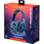JBL Quantum 100 Wired On-Ear Gaming Headphones With Mic Blue Eu - (JBLQTM100BLU)