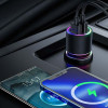 Joyroom Car Charger U+U, 24W, Led Light, Black (JR-CL10) - (JR-CL10-BLK)