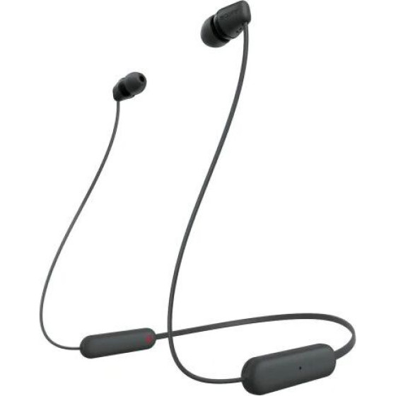 Sony WI-C100 Bluetooth Wireless In-Ear Headphones, Bt 5.0, Remote Control, Black Eu - (SONY-WIC100-BLK)