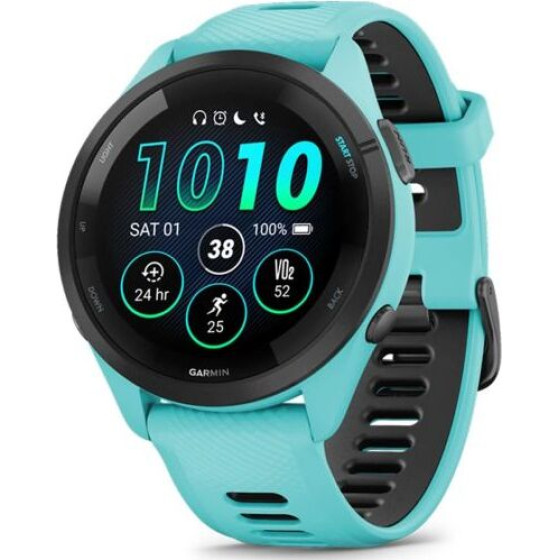 Garmin Forerunner 265 Smart Watch 46mm, GPS, Aqua/ Black Eu - (010-02810-12)