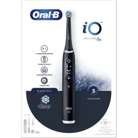 Oral-B Electric Toothbrush iO Series 6s Rotating/Oscillating, Black Lava EU - (90429434)