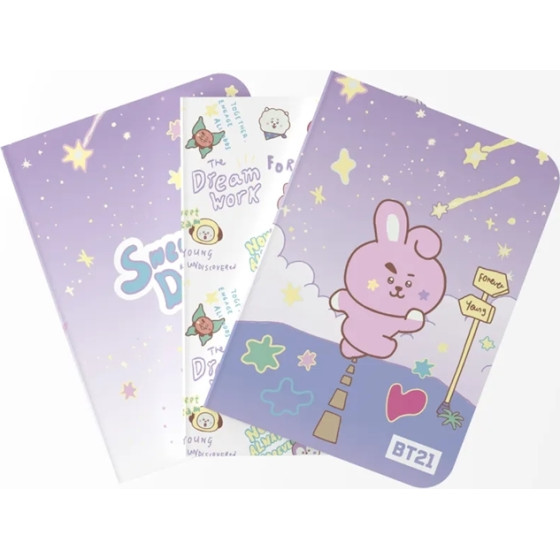 BT21 - Set Of A6 Cooky Notebooks (3 pieces) - (PCA6019)