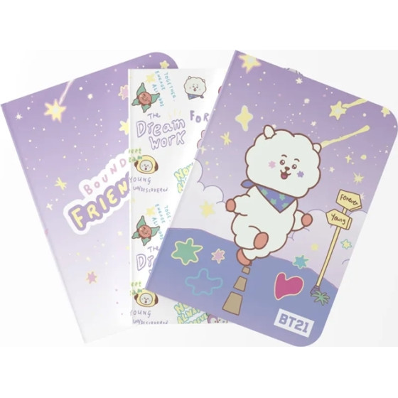 BT21 - Set Of A6 Rj Notebooks (3 pieces) - (PCA6016)