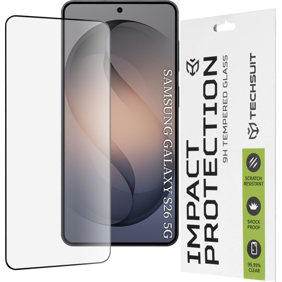 Techsuit - 111D Full Cover / Full Glue Glass - Samsung Galaxy S26 - Black