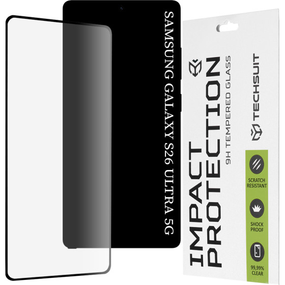 Techsuit - 111D Full Cover / Full Glue Glass - Samsung Galaxy S26 Ultra - Black