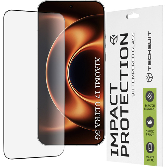 Techsuit - 111D Full Cover / Full Glue Glass - Xiaomi 17 Ultra - Black
