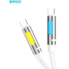 BWOO 240W Super Fast Charging Data Cable With Rgb Light White X325C-C