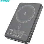BWOO P82 Bo 10000mAh 15w Power Bank Wireless Charging Dark grey