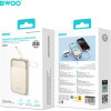 BWOO Pd 20W 10000 Mah Power Bank With Usb-C Cable And Display P80 gold