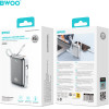 BWOO Power Bank P77 45W, 10000 Mah With USB-C And Lightning cable, grey