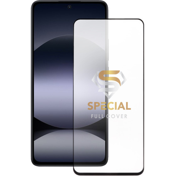 Idol 1991 Tempered Glass Xiaomi Redmi Note 14 5G 6.67'' 9H 0.25mm Special Full Cover Finger Unlock Full Glue BLACK