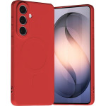 Mercury Case Semi-Silicone Magsafe For Samsung Galaxy S26+ red