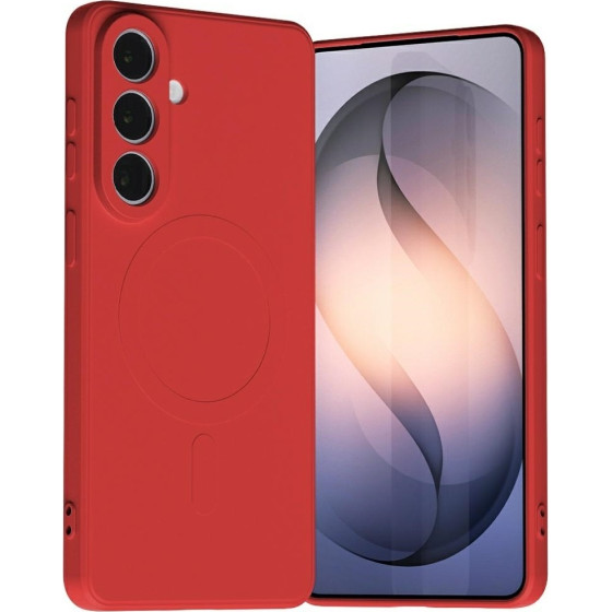 Mercury Case Semi-Silicone Magsafe For Samsung Galaxy S26+ red