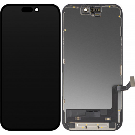 MP Lcd Display Module For Apple Iphone 15, Soft Oled Fhd Diagnostic Version, Aftermarket, Black