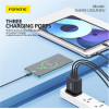 Foneng ��������� �������� ������� �������� �� ������ ����� Usb A & 2xUsb C Gan 65W & ������� Usb C �� Usb C 1m ����� - (GaN10-EU)