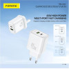 Foneng ��������� �������� ������� �������� �� ����� ����� Usb A & Usb C 45W Gan & ������� Usb C �� Usb C ����� - (EU67)