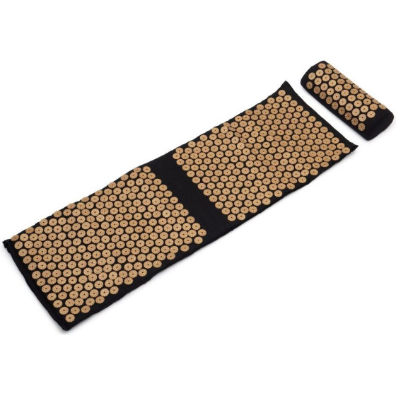 Acupuncture Massage Pad Set With Pillow And Cover Black Gold OEM