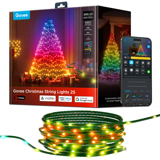 Govee H80C4 Christmas String Lights 2S 20m | Christmas String Lights | Rgbwic - (H80C4C42)