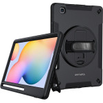 4sMarts Rugged Case Grip Armored Case With Handle For Samsung Galaxy Tab S6 Lite, Black - (467846)