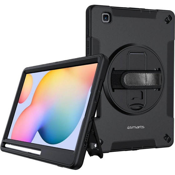 4sMarts Rugged Case Grip Armored Case With Handle For Samsung Galaxy Tab S6 Lite, Black - (467846)
