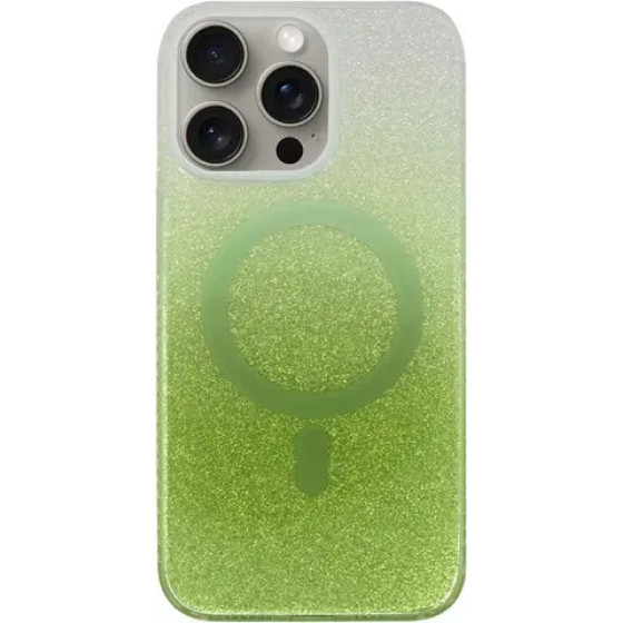 Vivid Magsafe Glitter Shine Case Apple Iphone 15 Pro Max Green - (CS-Fshn Glt 13-2403003)