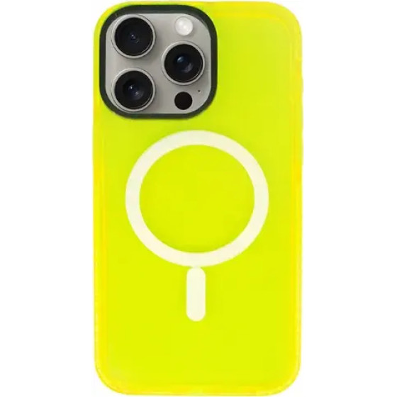 Vivid Magsafe Silicone Case Apple Iphone 15 Pro Max Yellow - (CS-Mgs Tr 3-2403007)