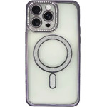Vivid Magsafe Strass And Glitter Case Apple Iphone 15 Pro Max Purple - (CS-Mgs Tr 1-2403009)