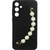 Vivid Silicone Case Pearl Chain Samsung Galaxy A55 5G Black - (CS-Sp Case 5-2403012)