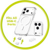 Mobile Origin USB-C Dust Plug & Cleaning Brush CL1 Black/Clear For iPhone/Android - (MO-CL1-BLK-CLR)