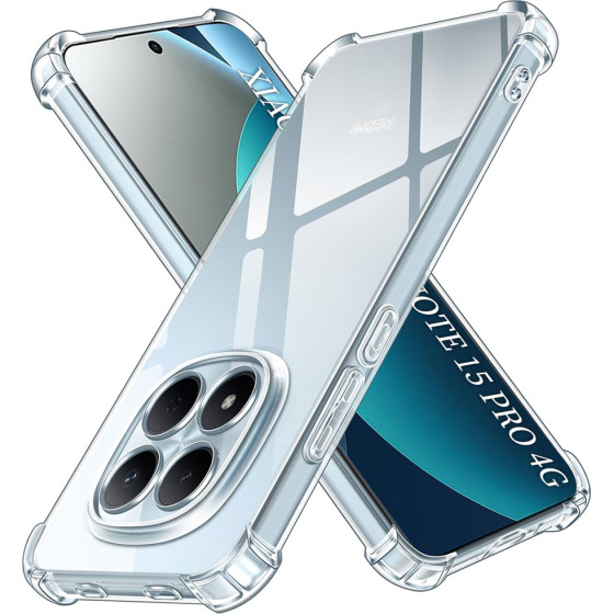 Techsuit - Shockproof Clear Silicone - Xiaomi Redmi Note 15 Pro 4G - Clear