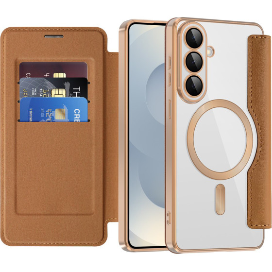 Techsuit - Smartmag Book Case - Samsung Galaxy S26 - Brown