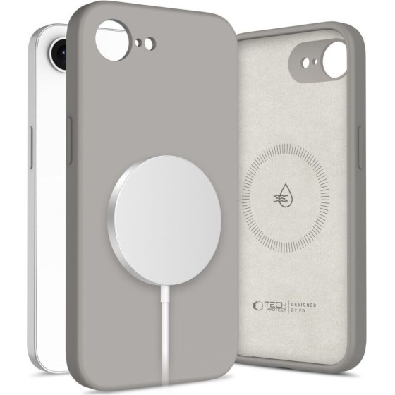 Tech-Protect SILICONE MAGSAFE IPHONE 16E / 17E STONE GREY