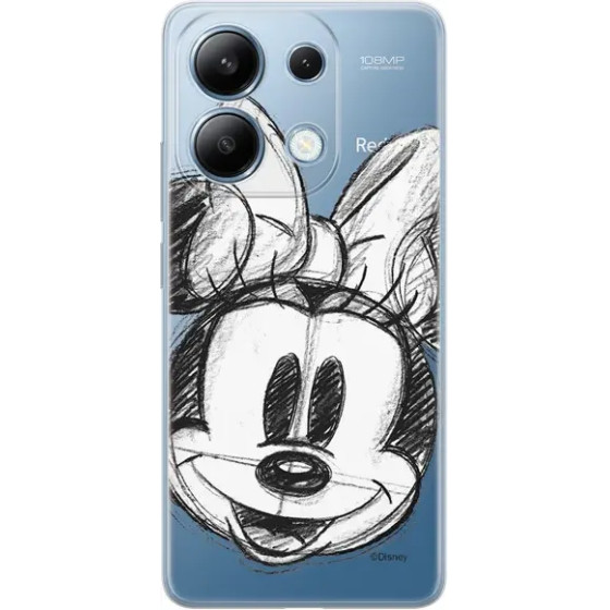 Disney Case Redmi Note 13 4G Minnie Partial Print Sketch Transparent - (DPCMIN3519)