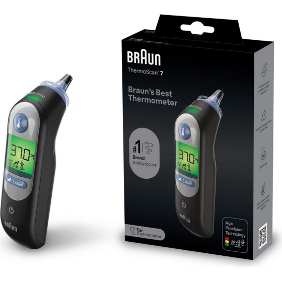 Braun Clinical thermometer ThermoScan 7 IRT 6520 Black - (IRT6520B)