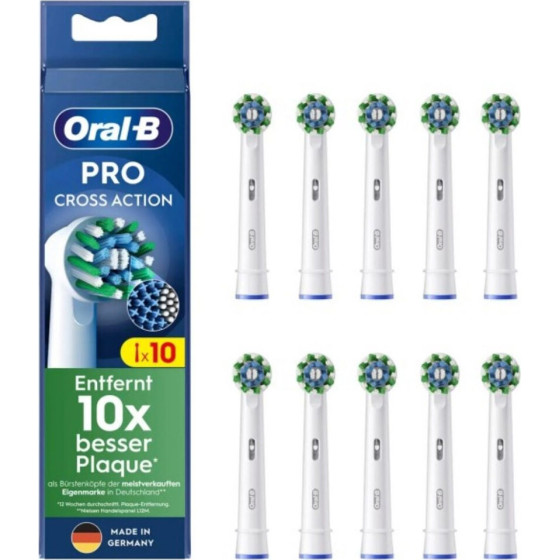 Oral-B Sonic toothbrush head 10x Cross 10-Pack White - (860595)