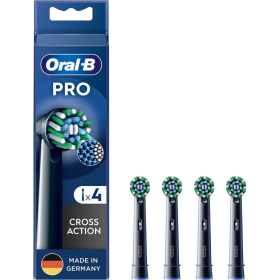 Oral-B Sonic toothbrush head 4x Cross Black - (860236)