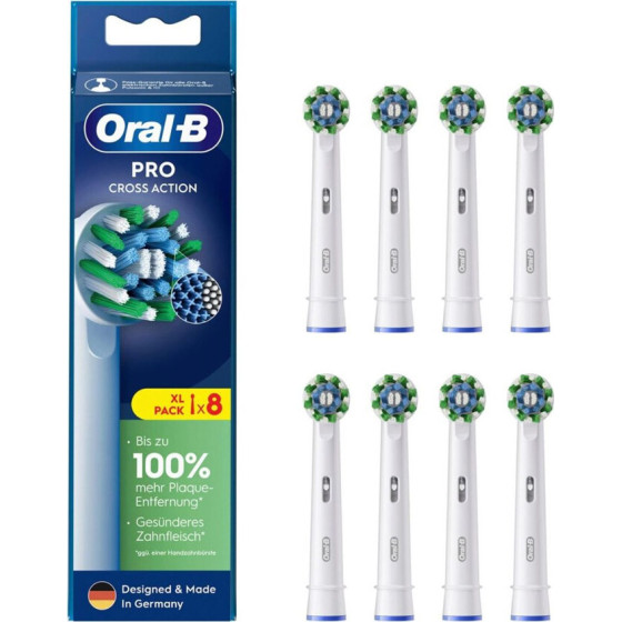 Oral-B Sonic toothbrush head 8x Cross 8-Pack White - (860472)