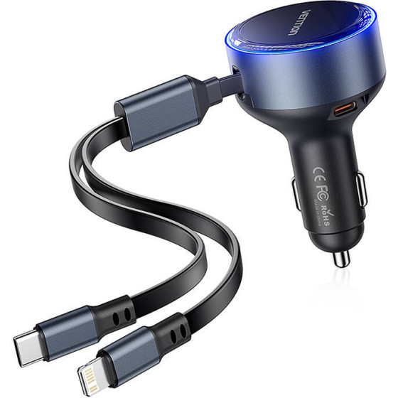 Vention USB-C car charger + USB-C/Lightning 30W cable - (FFOB0)