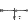 GEMBIRD ADJUSTABLE DESK 3-DISPLAY MOUNTING ARM (RTS) 17''-27'' BLACK - (MA-D3-01)
