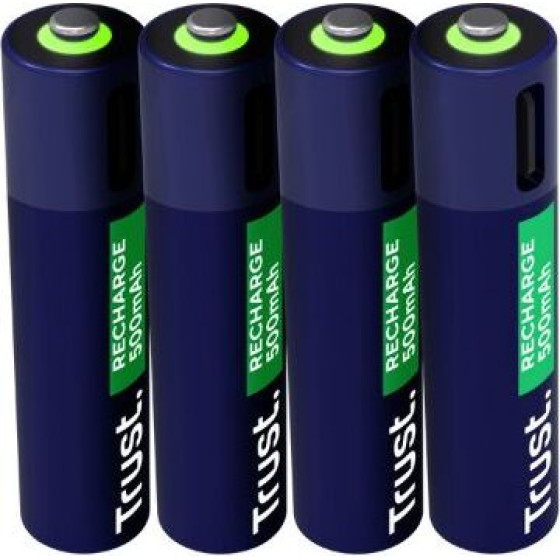 TRUST USB-C RECHARGEABLE BATTERIES 4P - AAA - (25671)