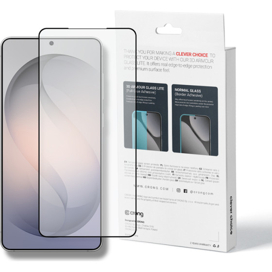Crong 3D Armor Glass Lite - Full Glue Tempered Glass For Samsung Galaxy S26 - (CRG3DAGLSGS26)