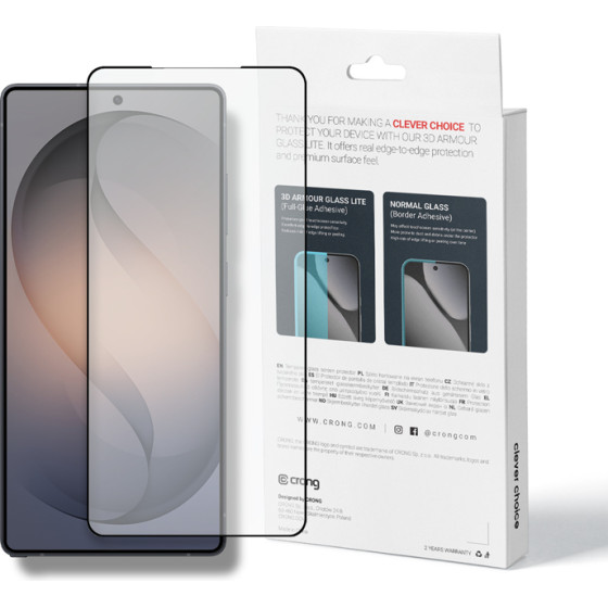 Crong 3D Armor Glass Lite - Full Glue Tempered Glass For Samsung Galaxy S26 Ultra - (CRG3DAGLSGS26U)
