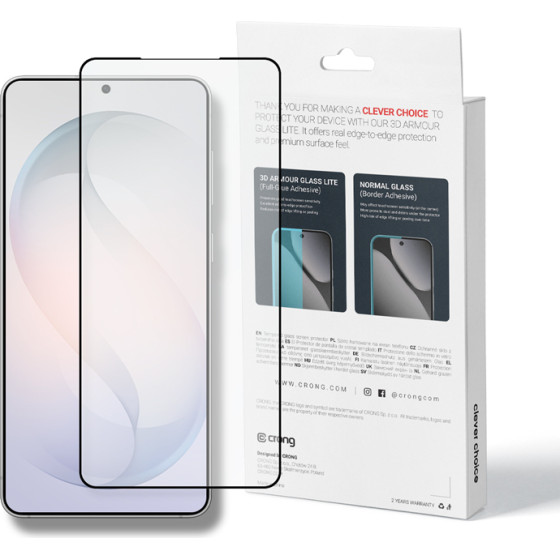 Crong 3D Armor Glass Lite - Full Glue Tempered Glass For Samsung Galaxy S26+ - (CRG3DAGLSGS26P)