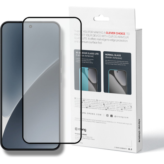 Crong 3D Armor Glass Lite - Full Glue Tempered Glass For Xiaomi 15 - (CRG3DAGLXM15)