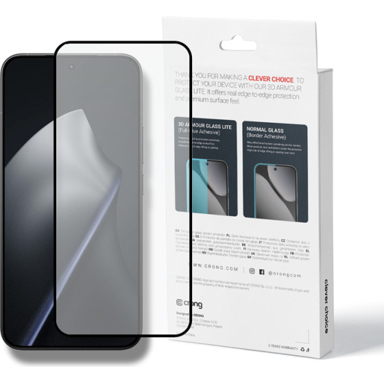 Crong 3D Armor Glass Lite - Full Glue Tempered Glass For Xiaomi 15T / 15T Pro - (CRG3DAGLXM15T)