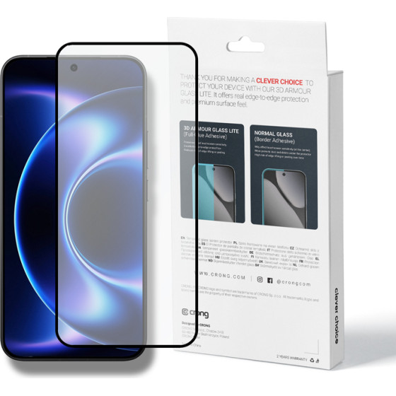 Crong 3D Armor Glass Lite - Full Glue Tempered Glass For Xiaomi 17 - (CRG3DAGLXM17)