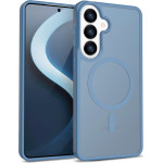 Crong Hybrid Matte Magnetic - Magsafe Case For Samsung Galaxy S26 (Blue) - (CRGHMMSGS26MBL)