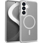 Crong Hybrid Matte Magnetic - Magsafe Case For Samsung Galaxy S26 (Gray) - (CRGHMMSGS26LGR)